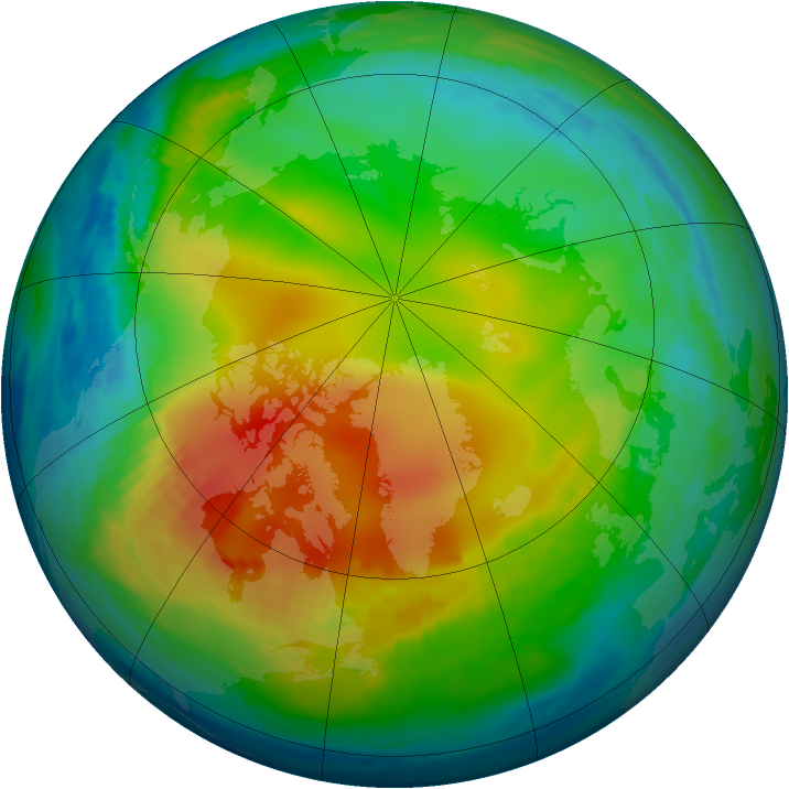 Arctic ozone map for 05 December 1979